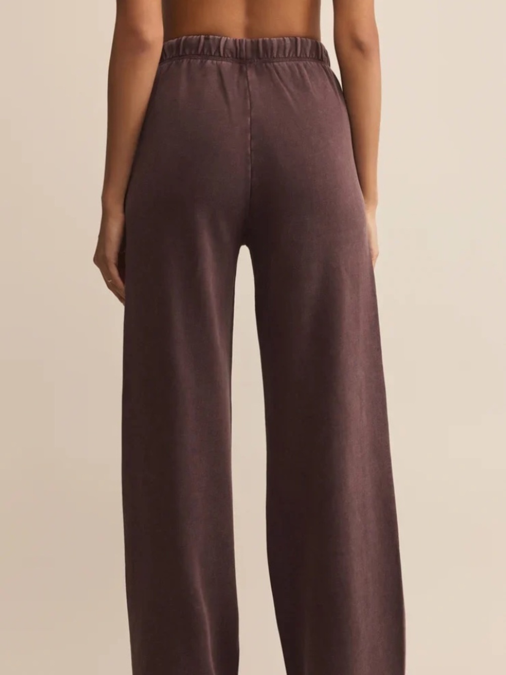 Z Supply NWT Hunter Knit Sweatpants in Chocolate Cherry | Size Small - Picture 3 of 12